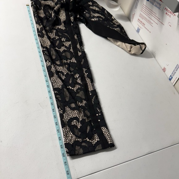 Cache Black Nude All Over Lace Evening Jumpsuit Sleeveless Size 2 Elegant Party - Picture 4 of 14